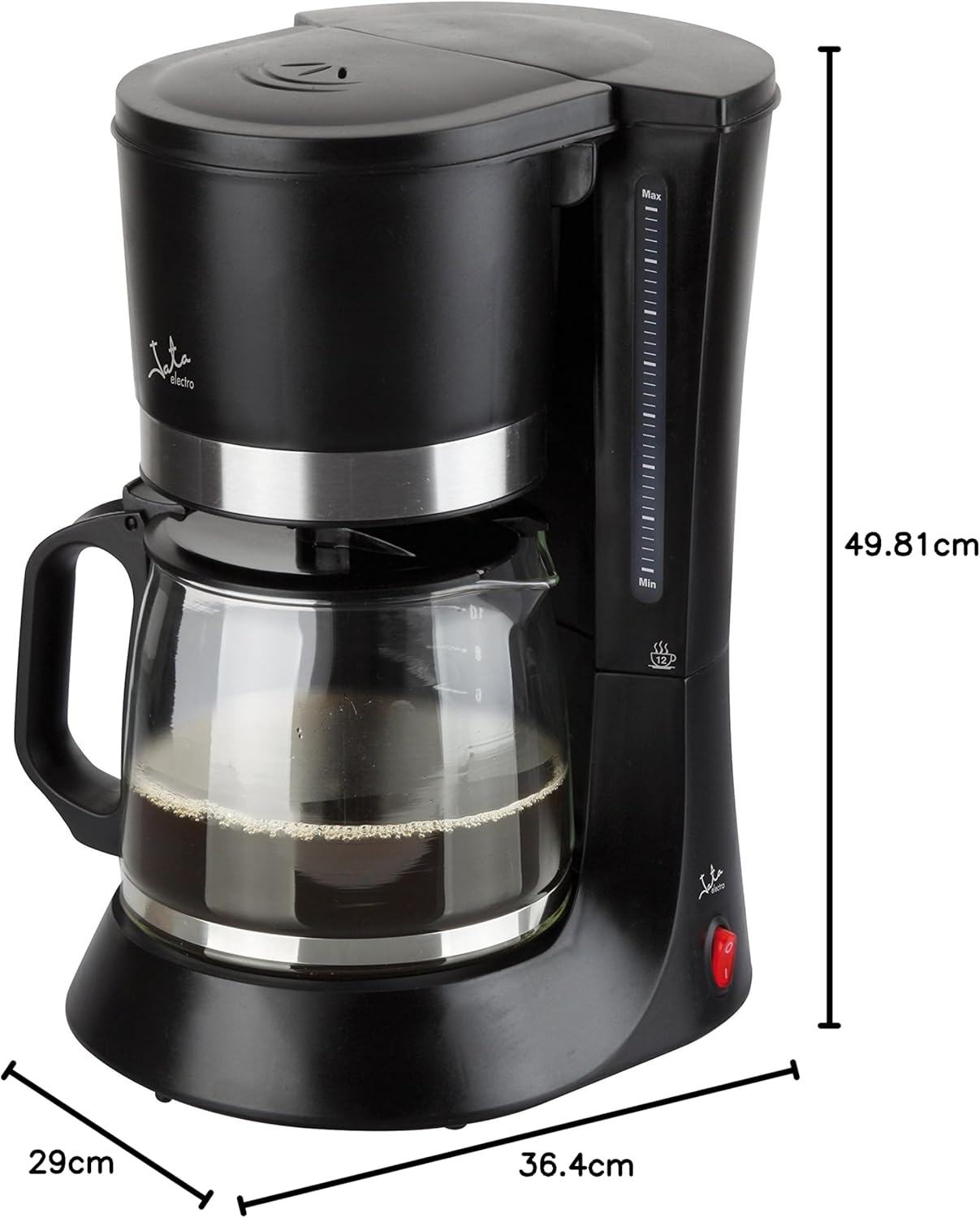 Jata CA290 Cafetera de Goteo con Jarra de cristal con tapa.