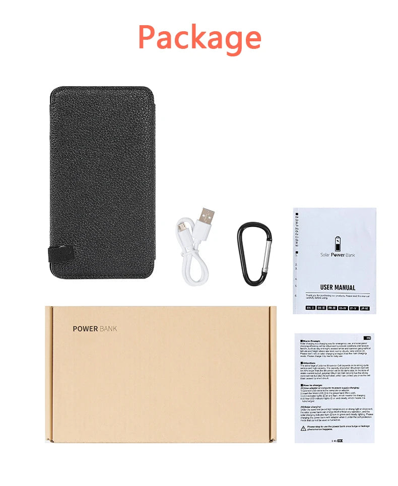 Banco de energía con linterna plegable 10000mAh.