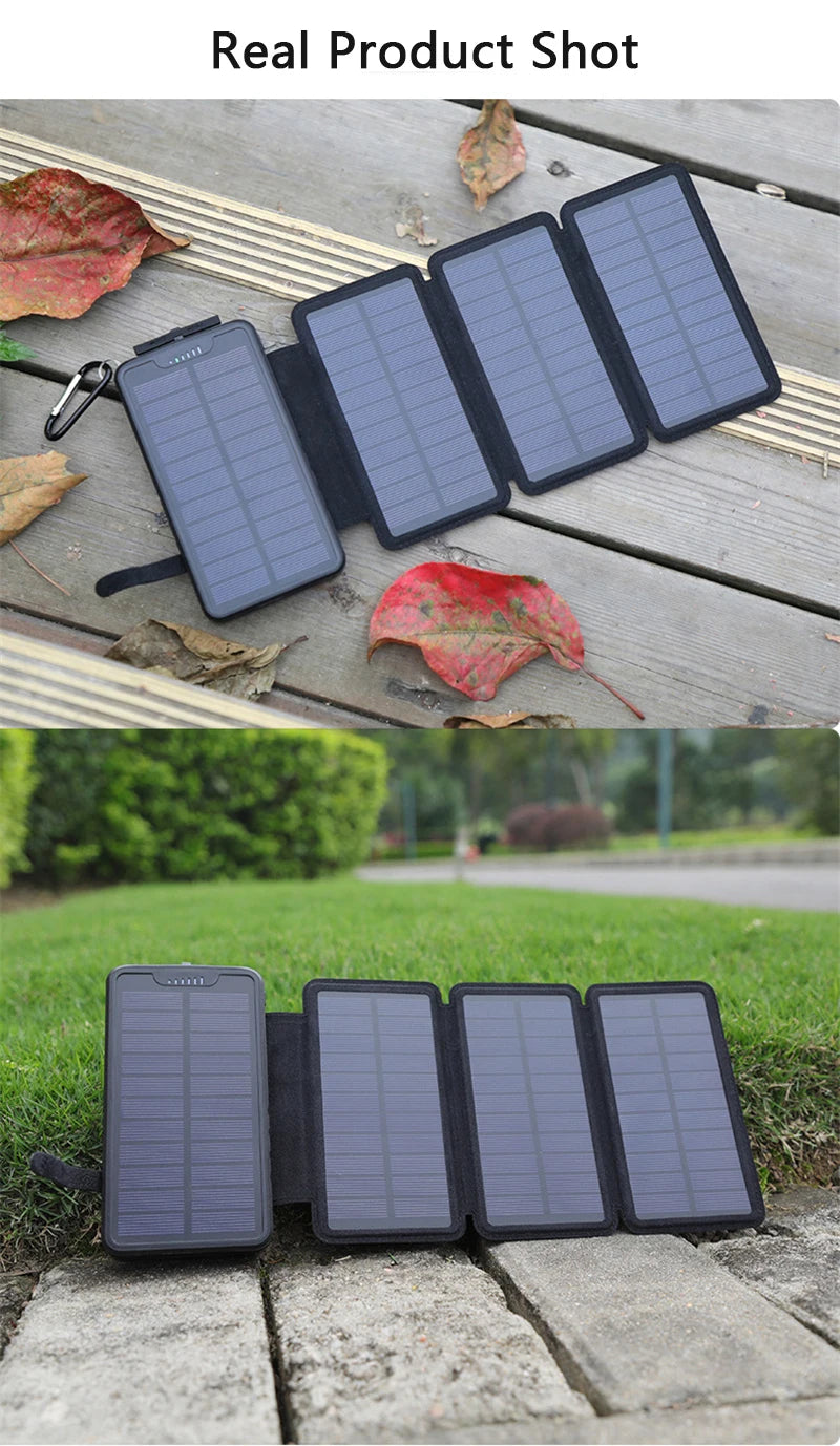 Banco de energía con linterna plegable 10000mAh.
