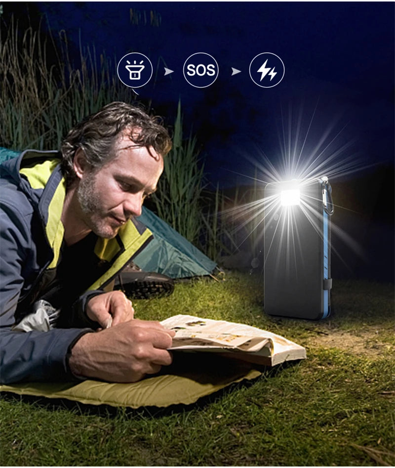 Banco de energía con linterna plegable 10000mAh.