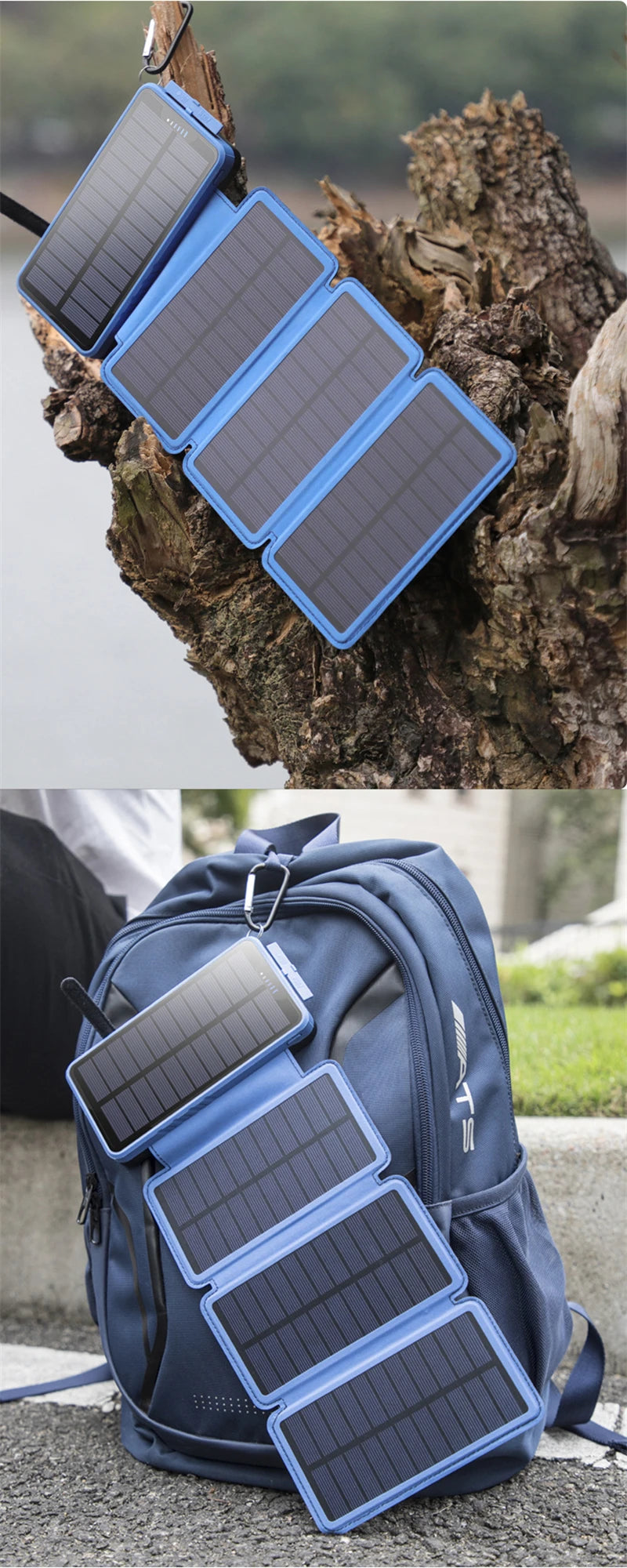 Banco de energía con linterna plegable 10000mAh.