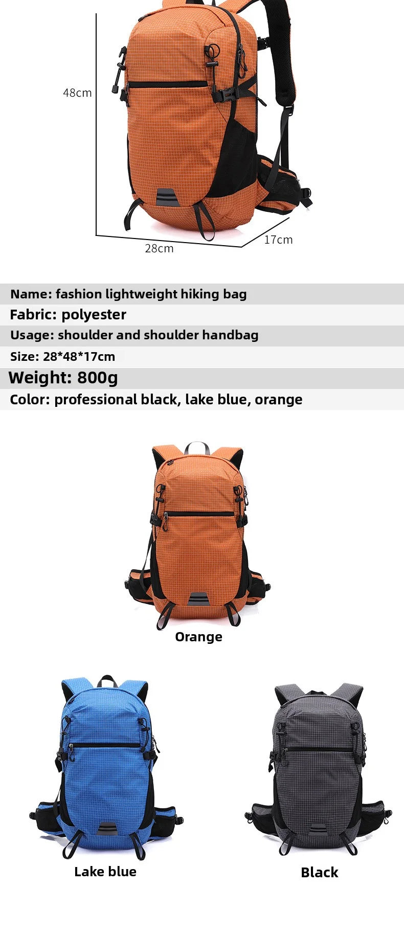 Mochila de senderismo al aire libre para hombres y mujeres, mochila deportiva, gran capacidad, senderismo, viajes ligeros, viajero