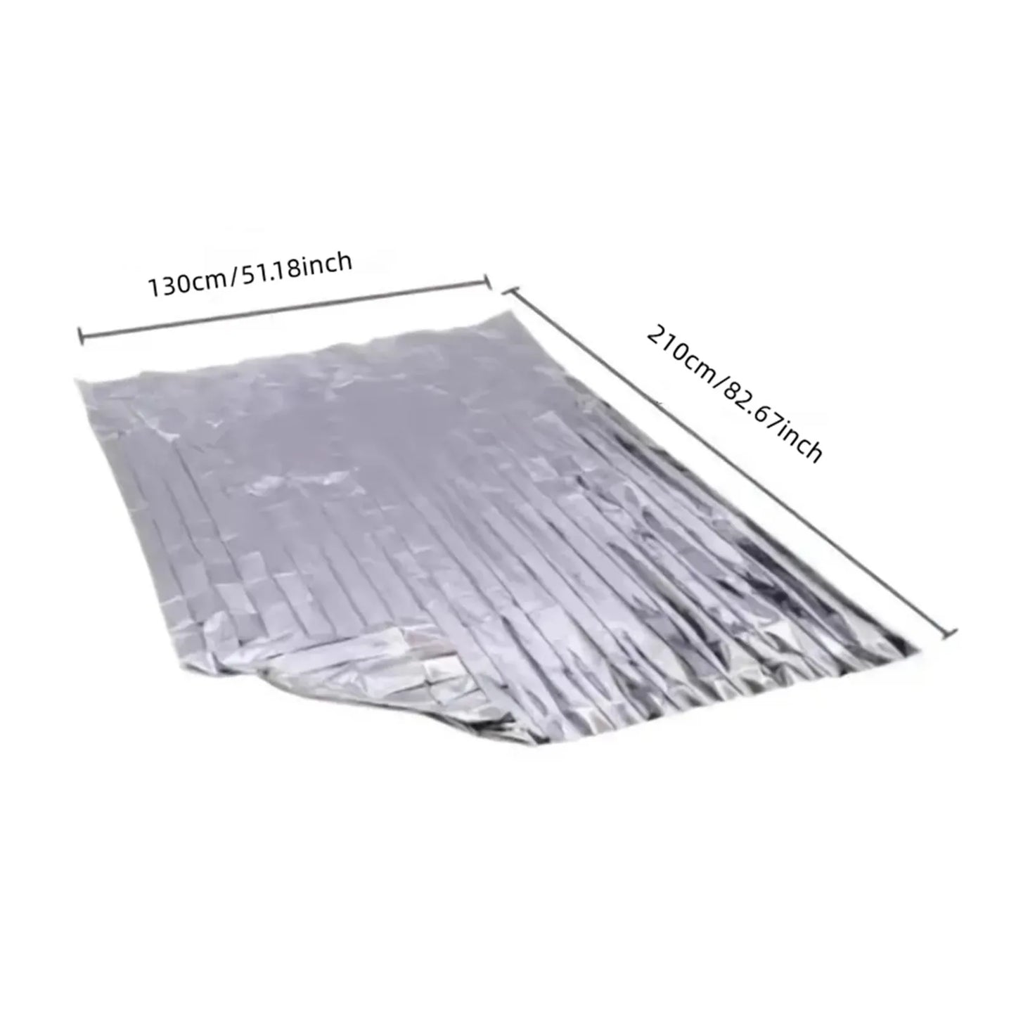 Manta térmica de película de poliéster de emergencia, manta de supervivencia de lámina dorada plateada, juego de supervivencia de manta espacial, adecuada para exteriores