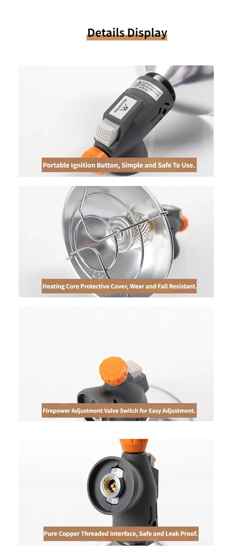 MOUNTAINHIKER-Mini estufa de calefacción de Gas solar portátil, calentador Solar para acampar al aire libre, horno, Mini Gas, calentador solar pequeño de butano