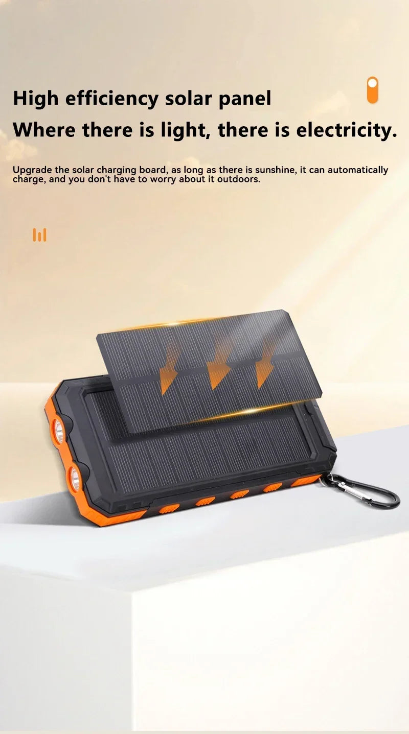 Banco de energía Solar de gran capacidad, resistente al agua, 200000Ah