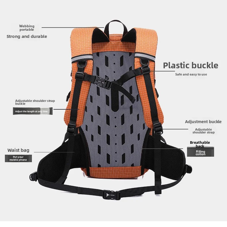 Mochila de senderismo al aire libre para hombres y mujeres, mochila deportiva, gran capacidad, senderismo, viajes ligeros, viajero