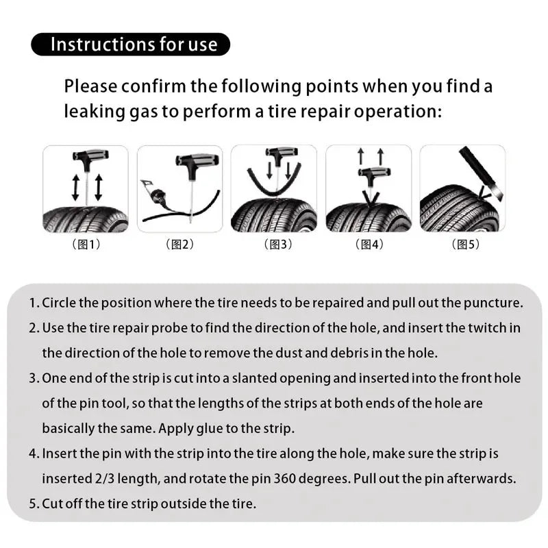 Juego de reparación de neumáticos de coche