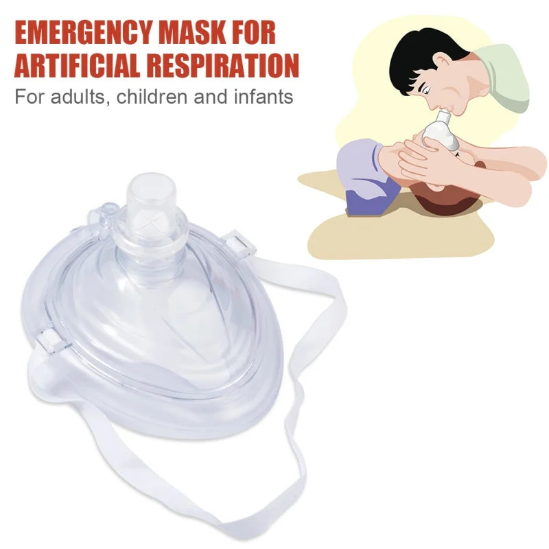1-5 uds máscara de rescate CPR máscara de supervivencia al aire libre para niños adultos máscara de rescate de supervivencia de primeros auxilios con válvula unidireccional equipo de supervivencia