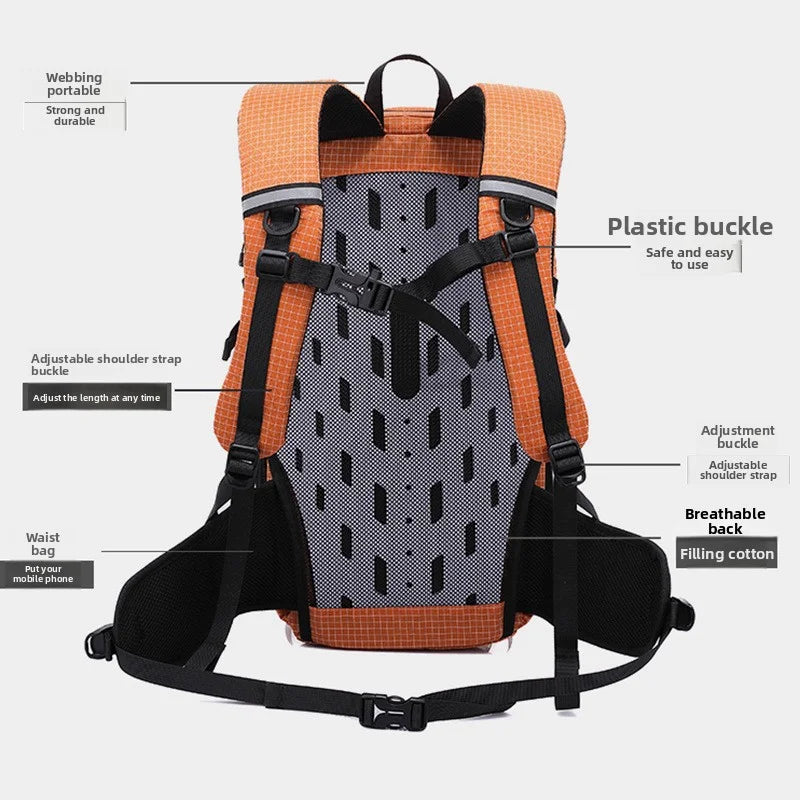 Mochila de senderismo al aire libre para hombres y mujeres, mochila deportiva, gran capacidad, senderismo, viajes ligeros, viajero