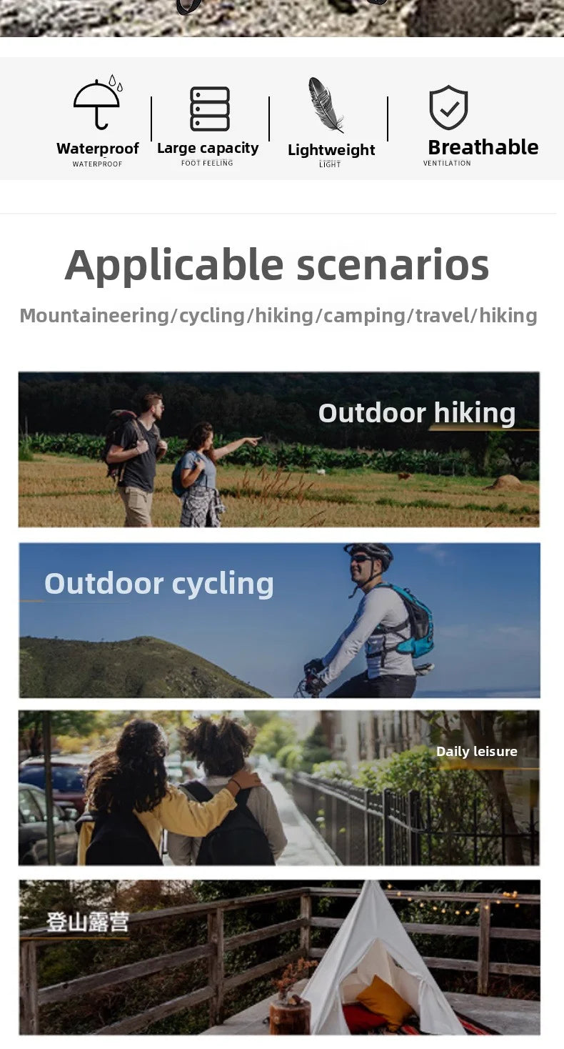 Mochila de senderismo al aire libre para hombres y mujeres, mochila deportiva, gran capacidad, senderismo, viajes ligeros, viajero