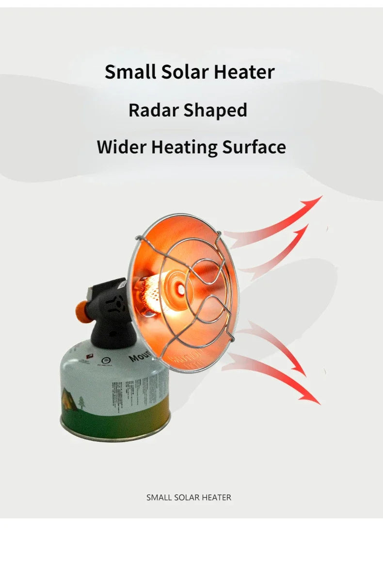 MOUNTAINHIKER-Mini estufa de calefacción de Gas solar portátil, calentador Solar para acampar al aire libre, horno, Mini Gas, calentador solar pequeño de butano