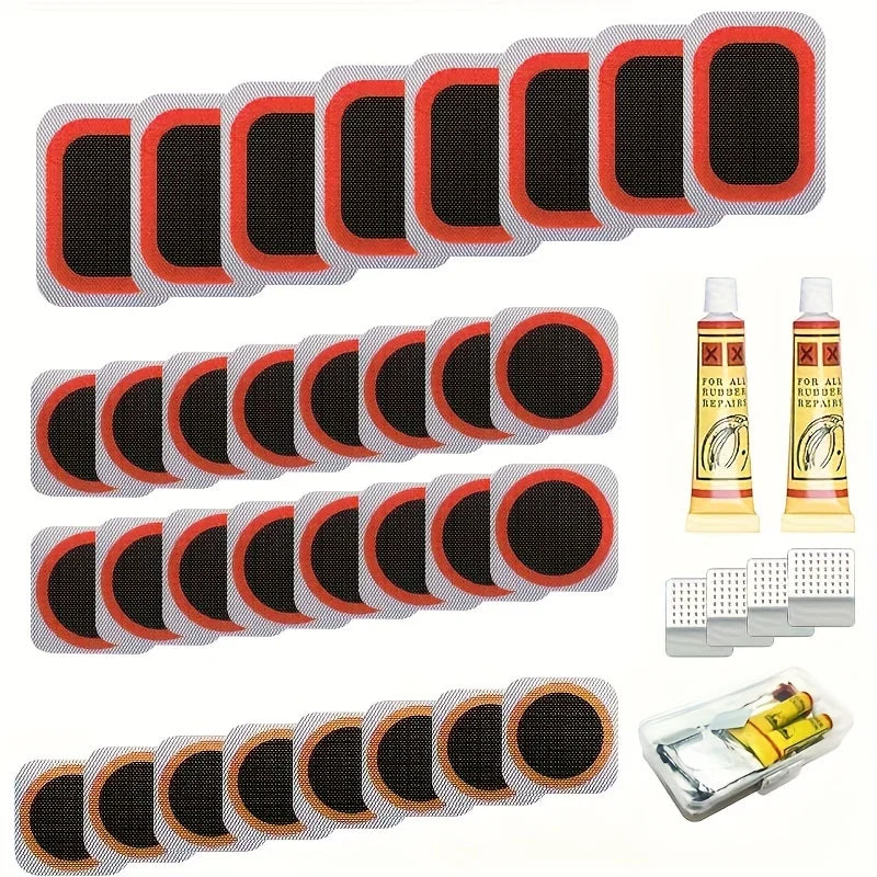 Kit de reparación de neumáticos de bicicleta de 32 piezas