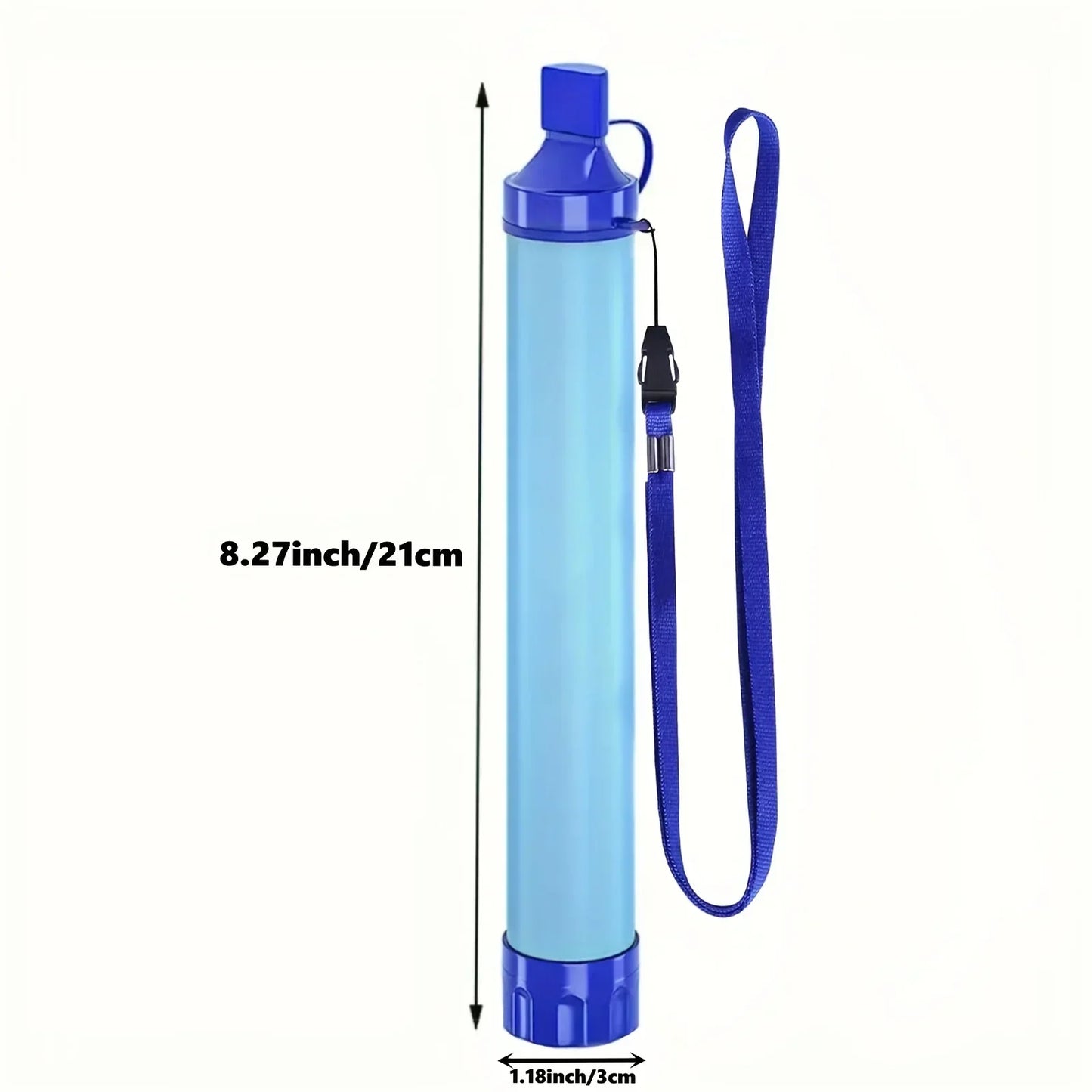 Filtro de agua personal para exteriores de 10000 galones, sistema de filtro ultraligero de 4 etapas de 0,01 micrones, purificador de agua portátil, pajita de supervivencia
