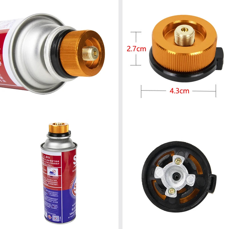 Adaptador de recarga de propano para estufa de Gas al aire libre, línea de conexión de tanque de Gas, adaptador de quemador de Camping, Conector de manguera de cilindro LPG