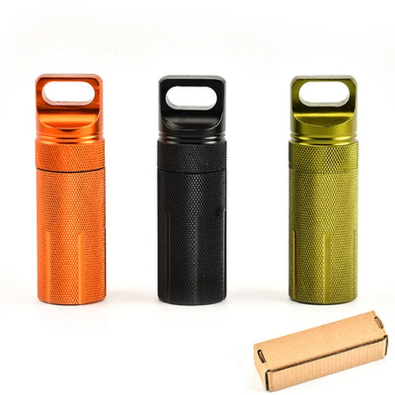 Cápsula EDC, caja impermeable para supervivencia al aire libre.