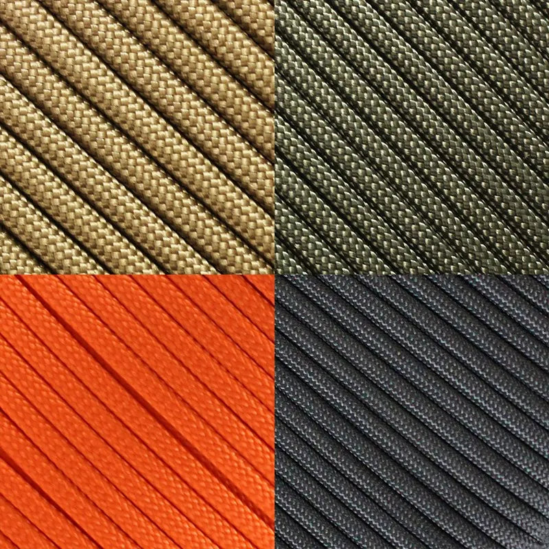 Cuerda de paracaídas de poliéster para exteriores, paragüero militar de 7 núcleos de 50/100M, 4mm, tienda de supervivencia para acampar, tendedero, 550