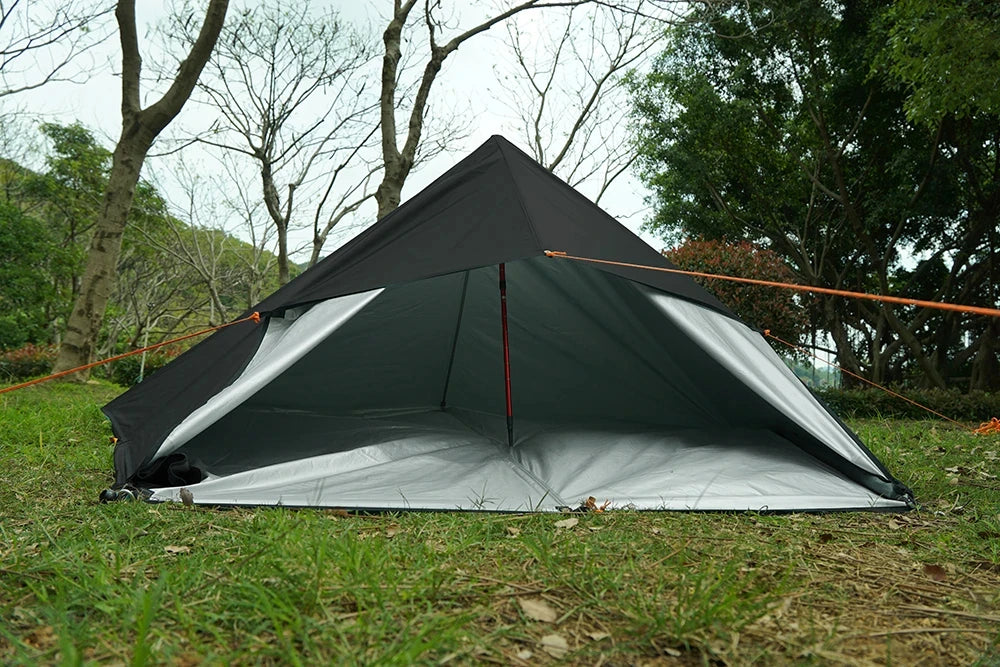 Lona de 19 puntos colgantes, impermeable, supervivencia, Bushcraft, refugio solar, tienda de sombra de playa, dosel para exteriores, toldo turístico para mochilero, 4x4, 3x3m