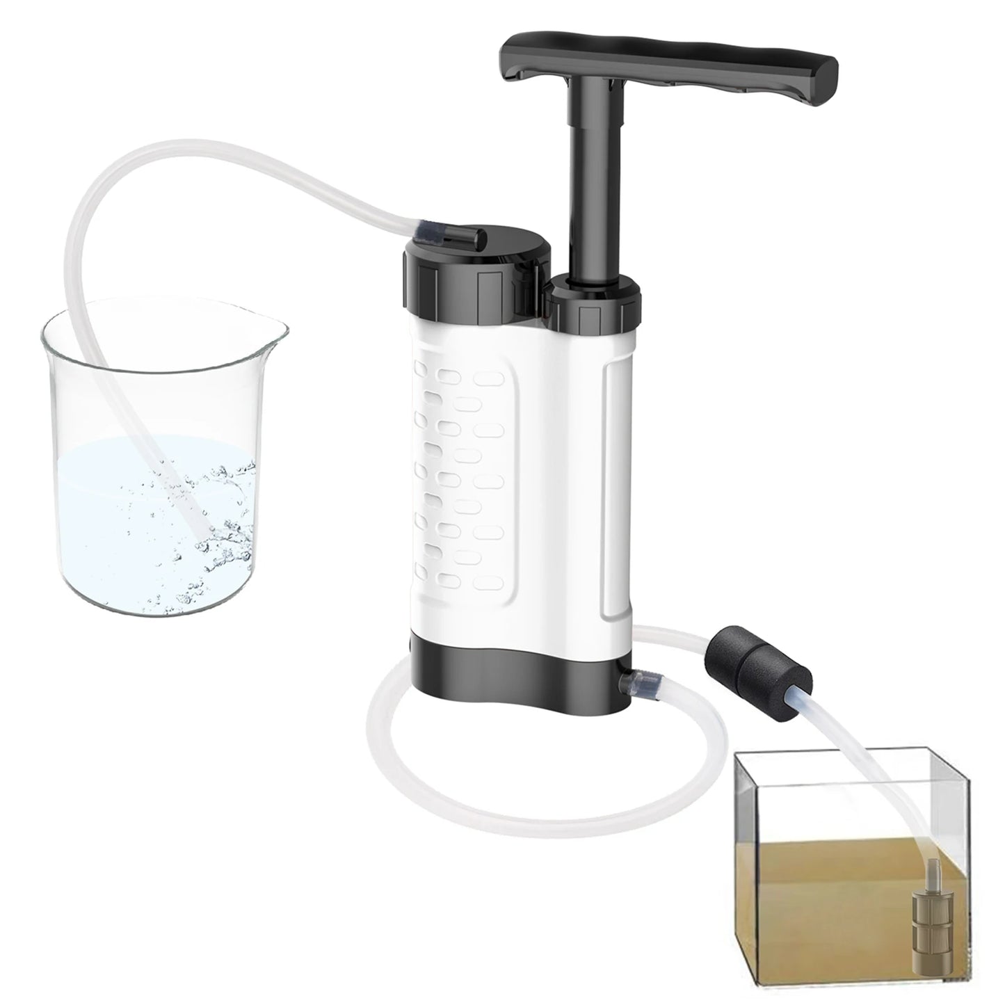 Bomba purificadora de agua, sistema de filtración de agua con filtro de agua de 0,01 micras, equipo de supervivencia de emergencia para exteriores, Camping y senderismo