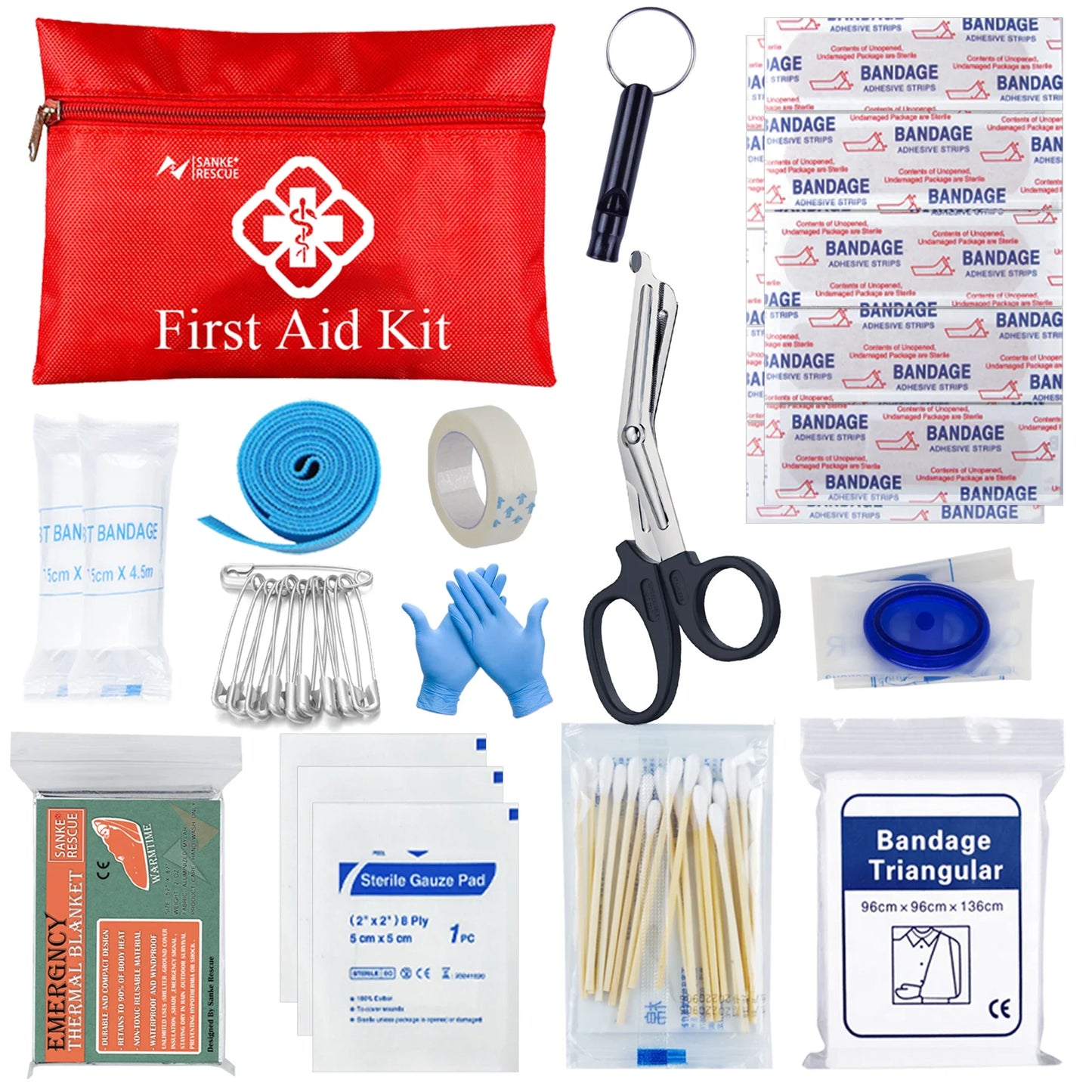 Botiquín de primeros auxilios de supervivencia, conjunto completo de supervivencia, equipo Molle para exteriores, kits de emergencia, bolsa para traumatismos, Camping, senderismo, aventuras IFAK EDC