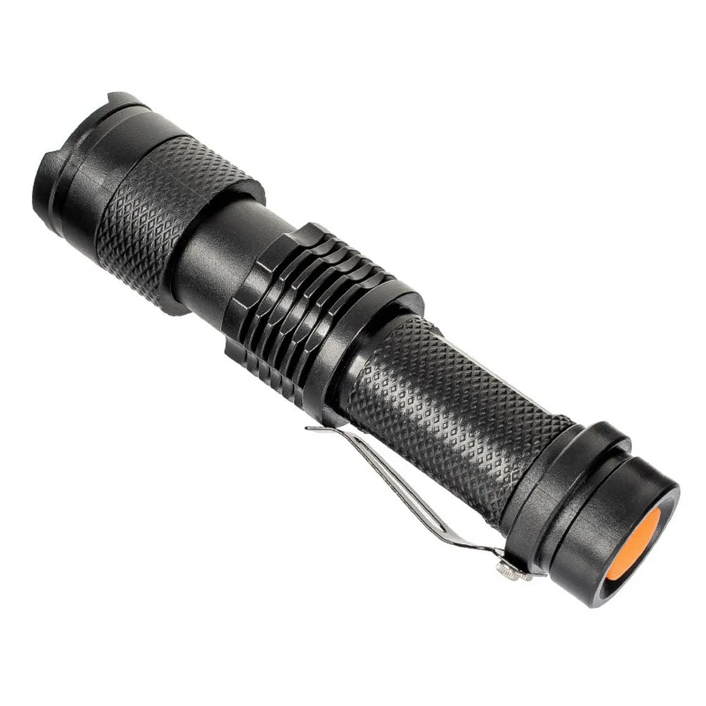 1x linternas tácticas impermeables, lámparas LED portátiles para acampar, linternas LED potentes de mano de 3 modos, autodefensa