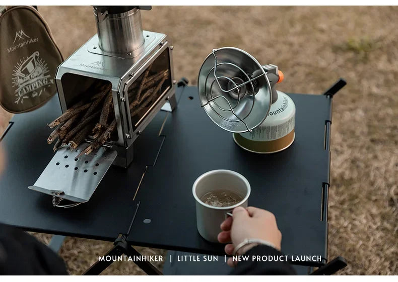MOUNTAINHIKER-Mini estufa de calefacción de Gas solar portátil, calentador Solar para acampar al aire libre, horno, Mini Gas, calentador solar pequeño de butano