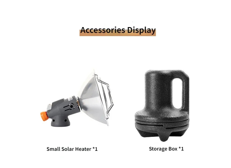 MOUNTAINHIKER-Mini estufa de calefacción de Gas solar portátil, calentador Solar para acampar al aire libre, horno, Mini Gas, calentador solar pequeño de butano