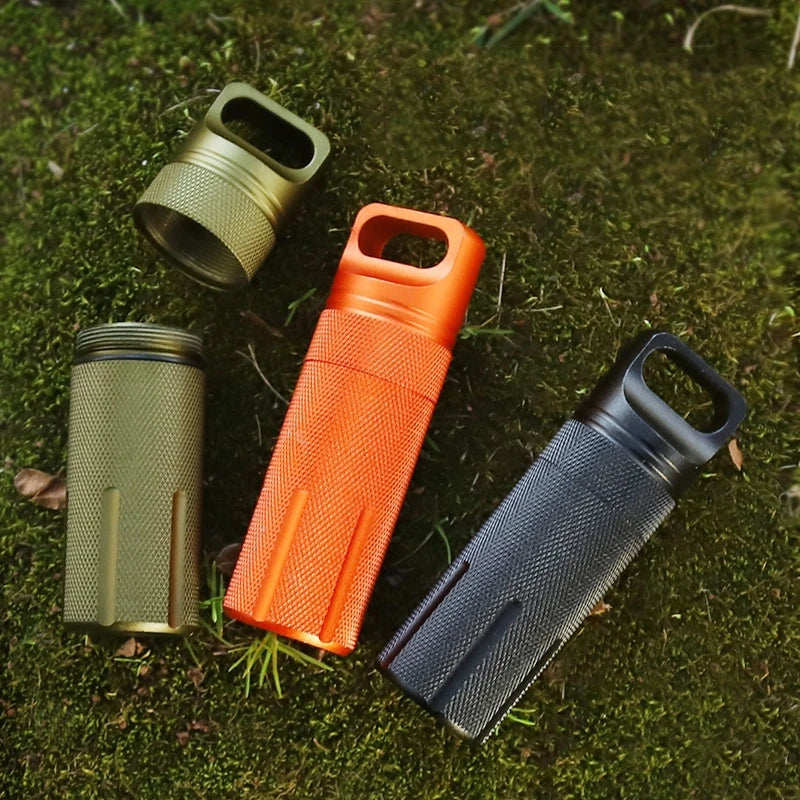 Cápsula EDC, caja impermeable para supervivencia al aire libre.