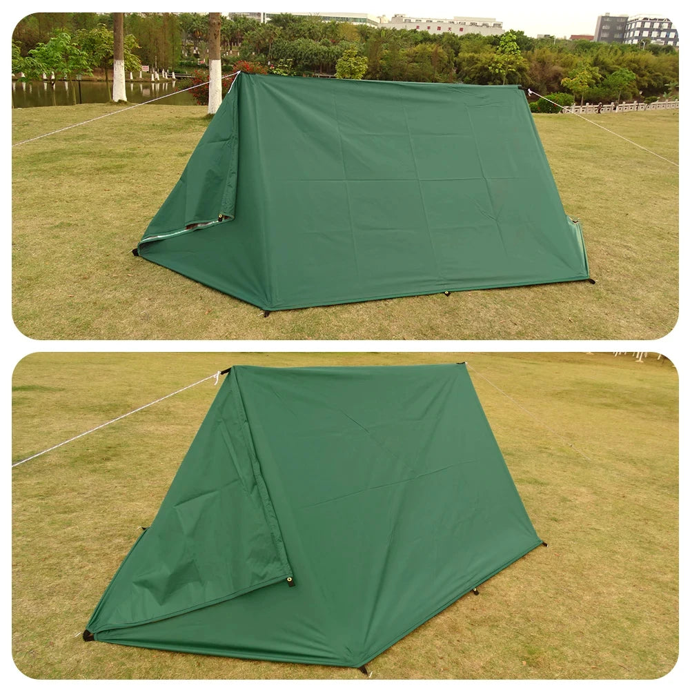 Lona de 19 puntos colgantes, impermeable, supervivencia, Bushcraft, refugio solar, tienda de sombra de playa, dosel para exteriores, toldo turístico para mochilero, 4x4, 3x3m