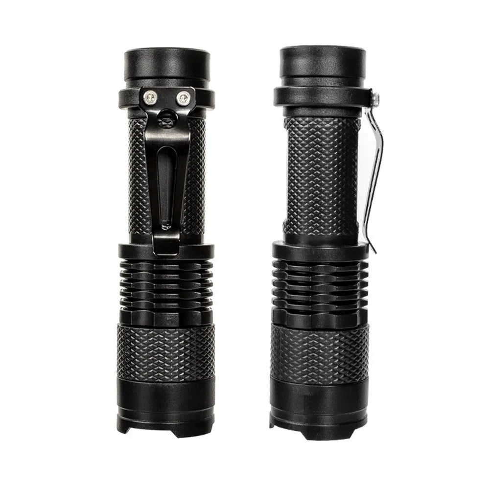 1x linternas tácticas impermeables, lámparas LED portátiles para acampar, linternas LED potentes de mano de 3 modos, autodefensa