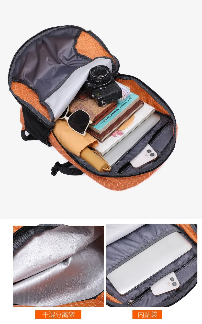 Mochila de senderismo al aire libre para hombres y mujeres, mochila deportiva, gran capacidad, senderismo, viajes ligeros, viajero