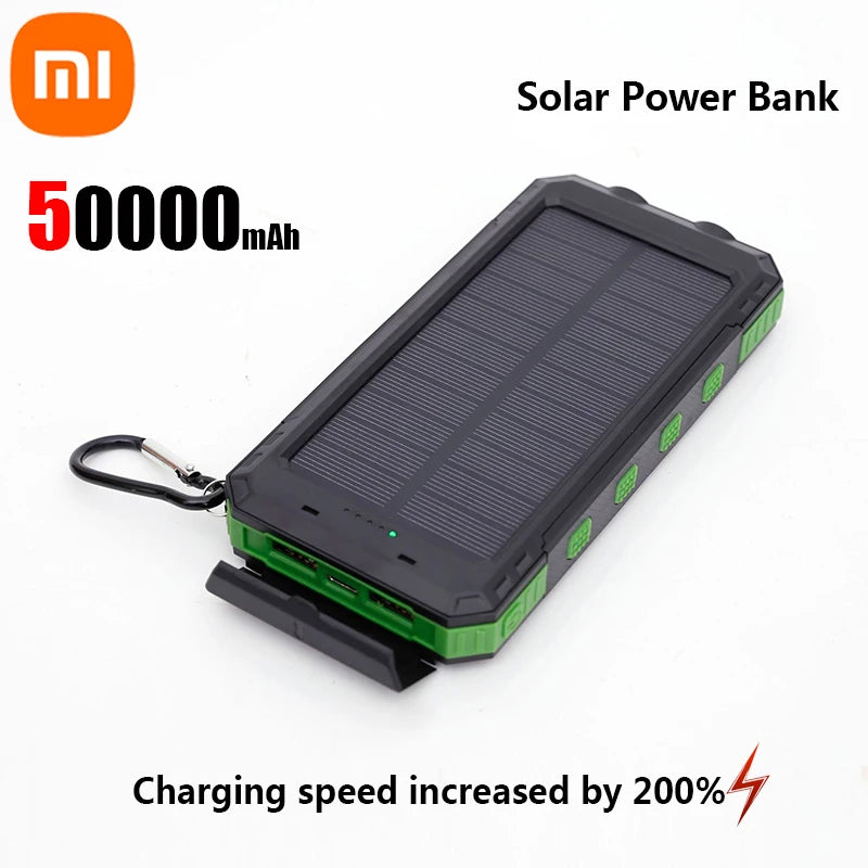 Cargador solar portátil de gran capacidad.
