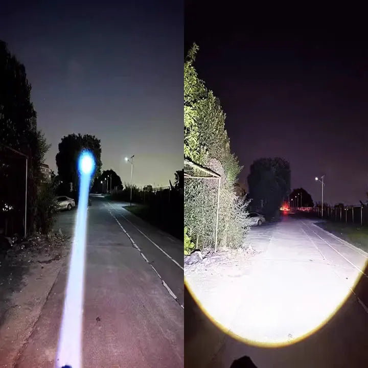 2025 Nuevas linternas LED de alta potencia de 15000 mAh 10000000 Linterna ultra potente LM, linterna recargable por USB, antorcha para acampar al aire libre