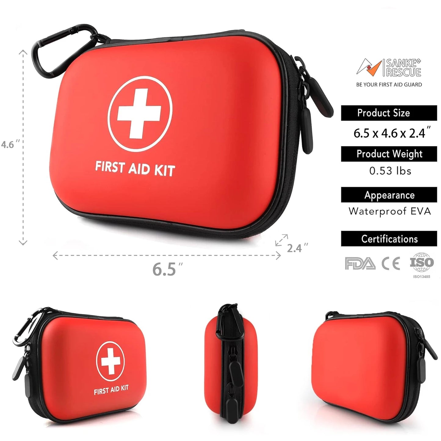 Kit de bolsa de primeros auxilios médica de emergencia portátil, 103 Uds., para el hogar, viajes al aire libre, equipo de Camping, medicina de supervivencia