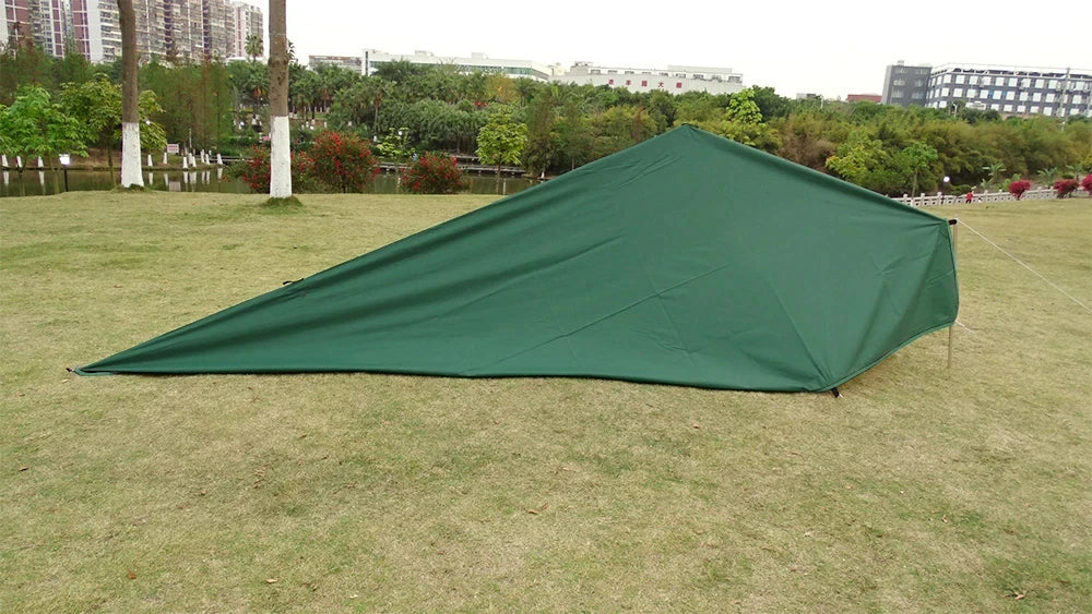 Lona de 19 puntos colgantes, impermeable, supervivencia, Bushcraft, refugio solar, tienda de sombra de playa, dosel para exteriores, toldo turístico para mochilero, 4x4, 3x3m