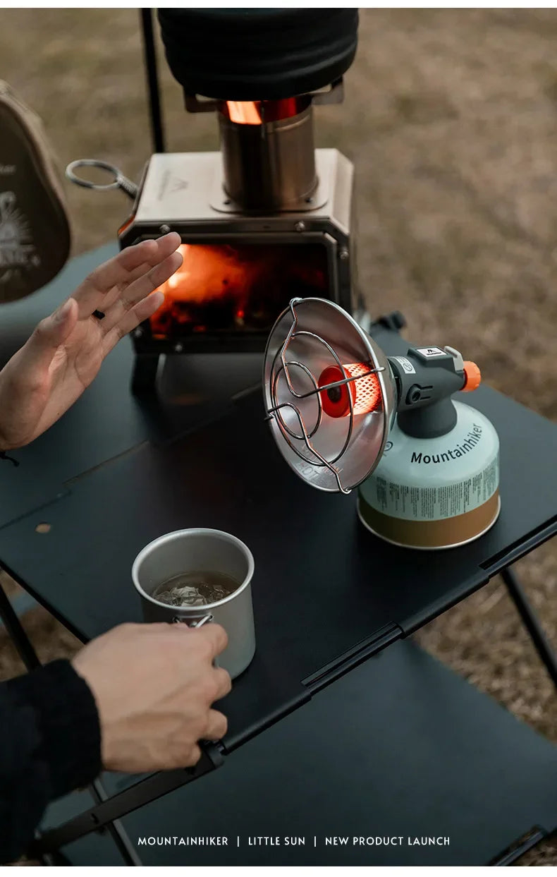 MOUNTAINHIKER-Mini estufa de calefacción de Gas solar portátil, calentador Solar para acampar al aire libre, horno, Mini Gas, calentador solar pequeño de butano