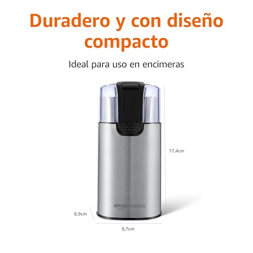 Amazon Basics Molinillo de café eléctrico, negro