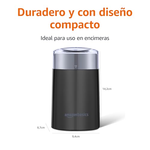 Amazon Basics Molinillo de café eléctrico, negro