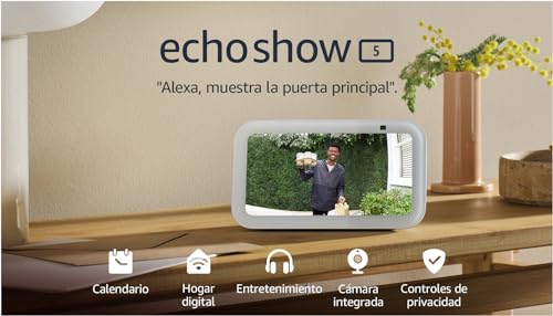 Echo Show 5 (Última generación). Pantalla táctil inteligente con Alexa, controlar tus dispositivos de Hogar