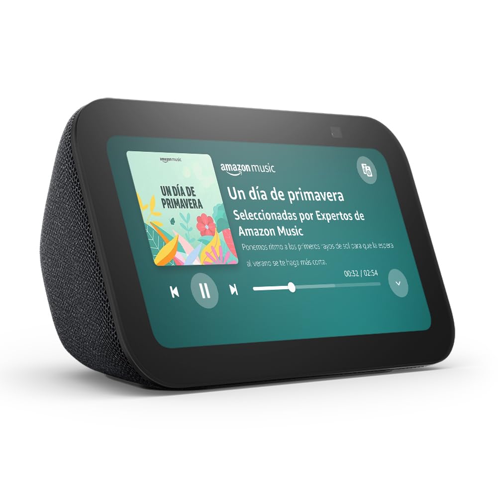Echo Show 5 (Última generación). Pantalla táctil inteligente con Alexa, controlar tus dispositivos de Hogar