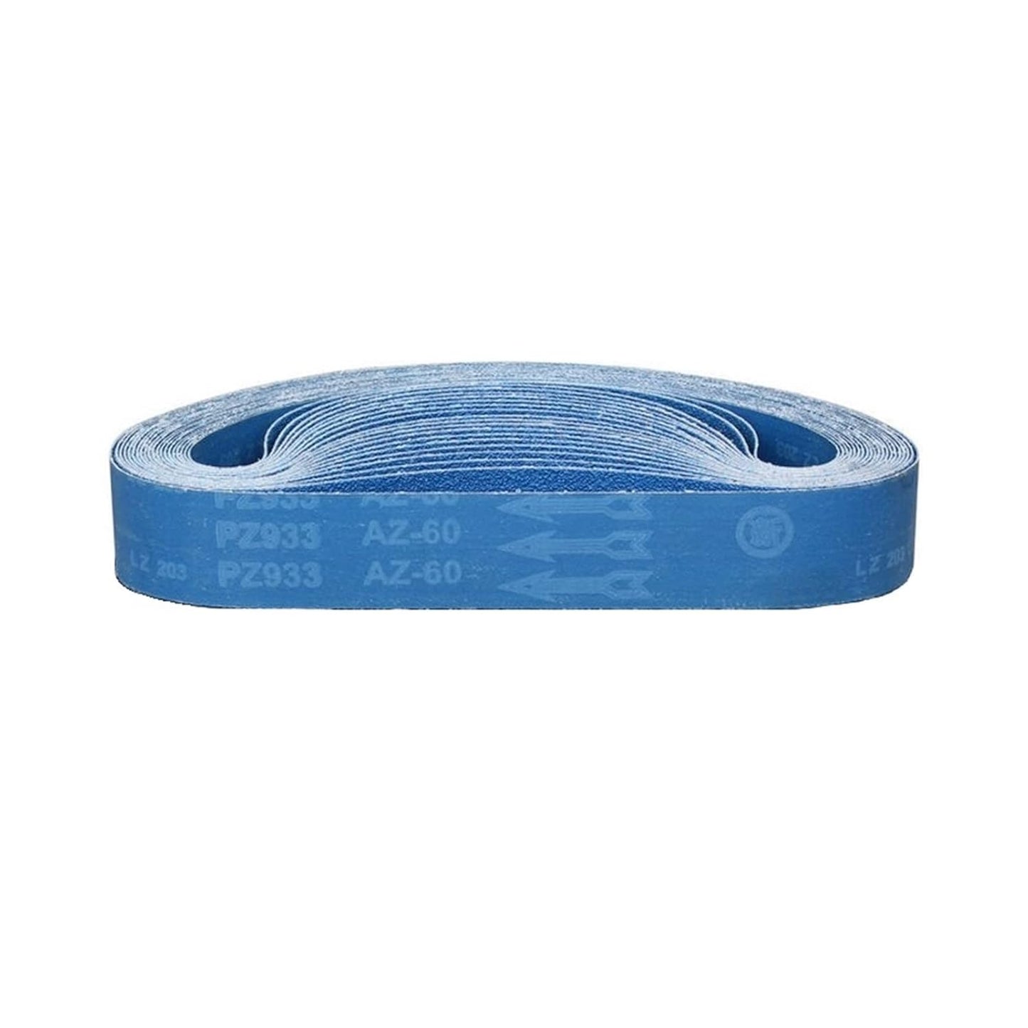 Cinta de lijado, accesorios para lijadora de banda, 7 unidades de 915 x 50 mm, juegos de bandas de lija 60#-240# 36 x 2 pulgadas de corindón de circonio azul para amoladora angular