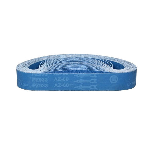 Cinta de lijado, accesorios para lijadora de banda, 7 unidades de 915 x 50 mm, juegos de bandas de lija 60#-240# 36 x 2 pulgadas de corindón de circonio azul para amoladora angular