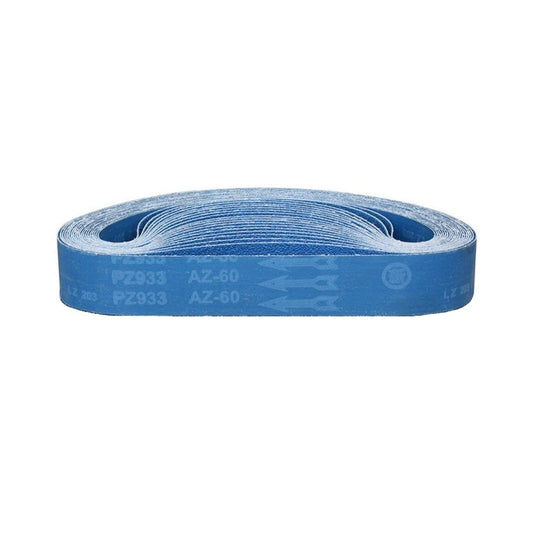 Cinta de lijado, accesorios para lijadora de banda, 10 unidades de 915 x 50 mm, 91,4 x 5,1 cm, banda de lijado de corindón de circonio azul para amoladora angular 60#-240# (color: 60