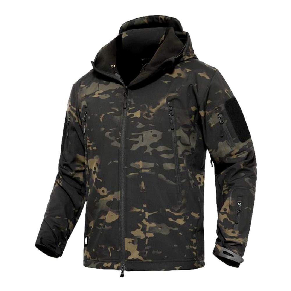 Impermeable Militar Táctica Lucha Contra la Chaqueta de Softshell Camping Al Aire Libre Caminar Camuflaje Hoodie Coat