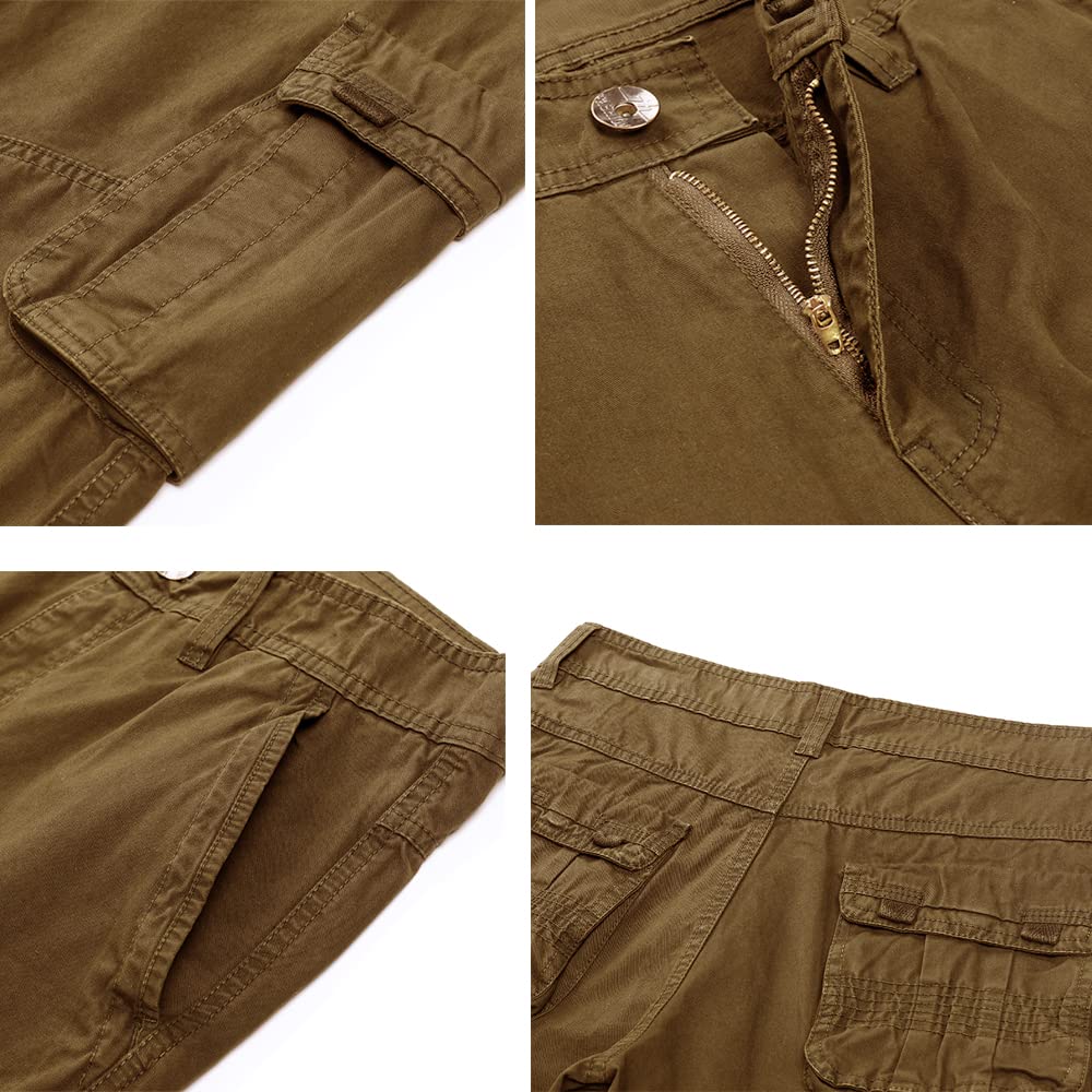 Aire Libre de Hombre Pantalon Cotton Cargo Pantalones Hombre Tacticos Pantalones de Trabajo Hombre Cargo Trekking