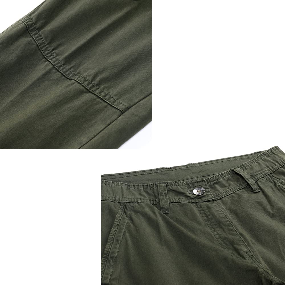 Aire Libre de Hombre Pantalon Cotton Cargo Pantalones Hombre Tacticos Pantalones de Trabajo Hombre Cargo Trekking