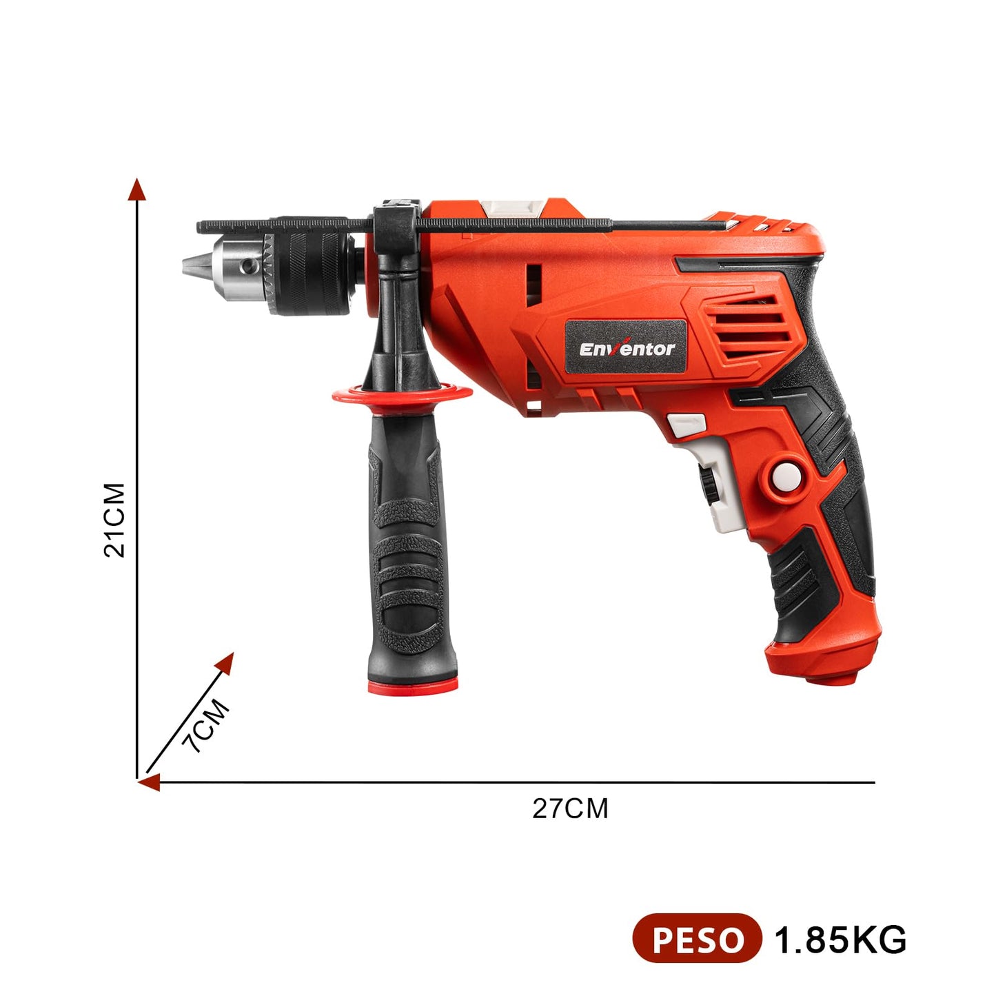 Enventor Taladro Percutor con Cable 900W.