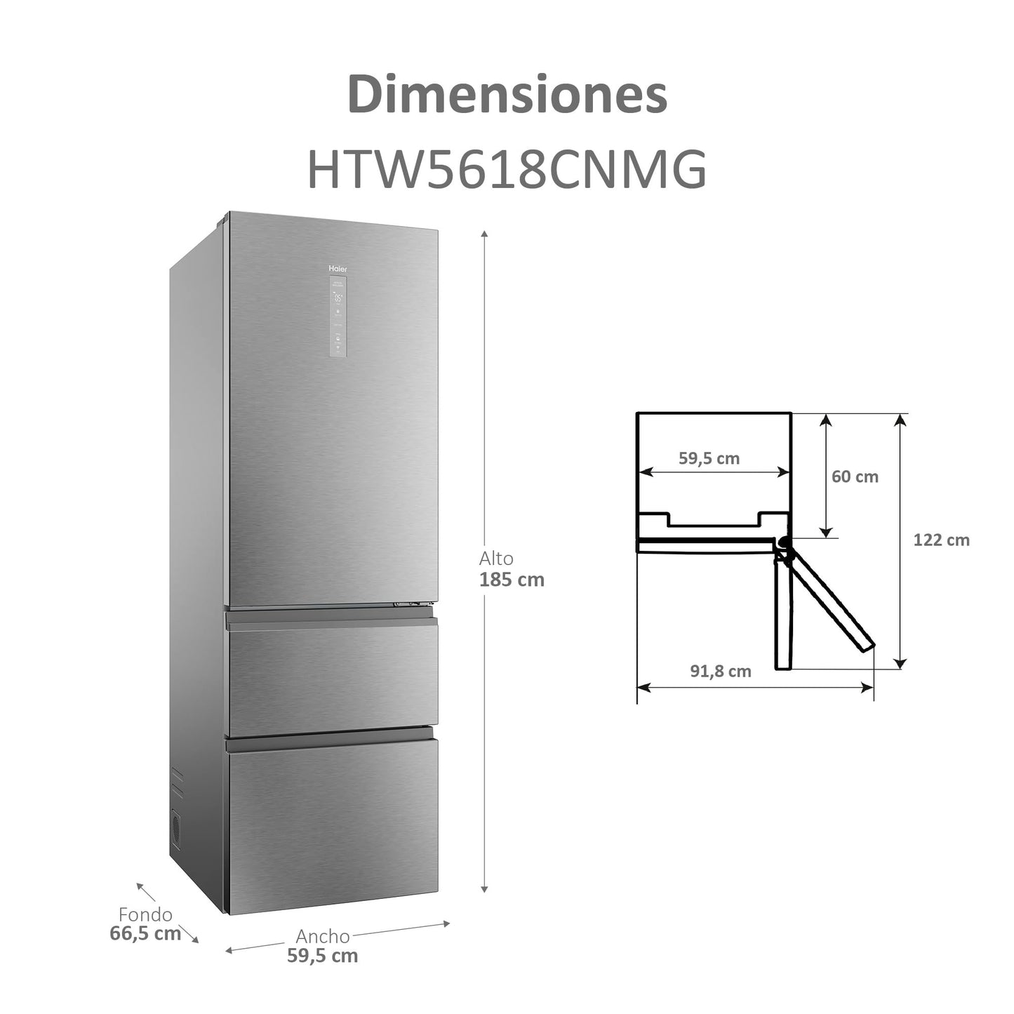 Haier 3D 60 Series 5  Frigorífico Combi.