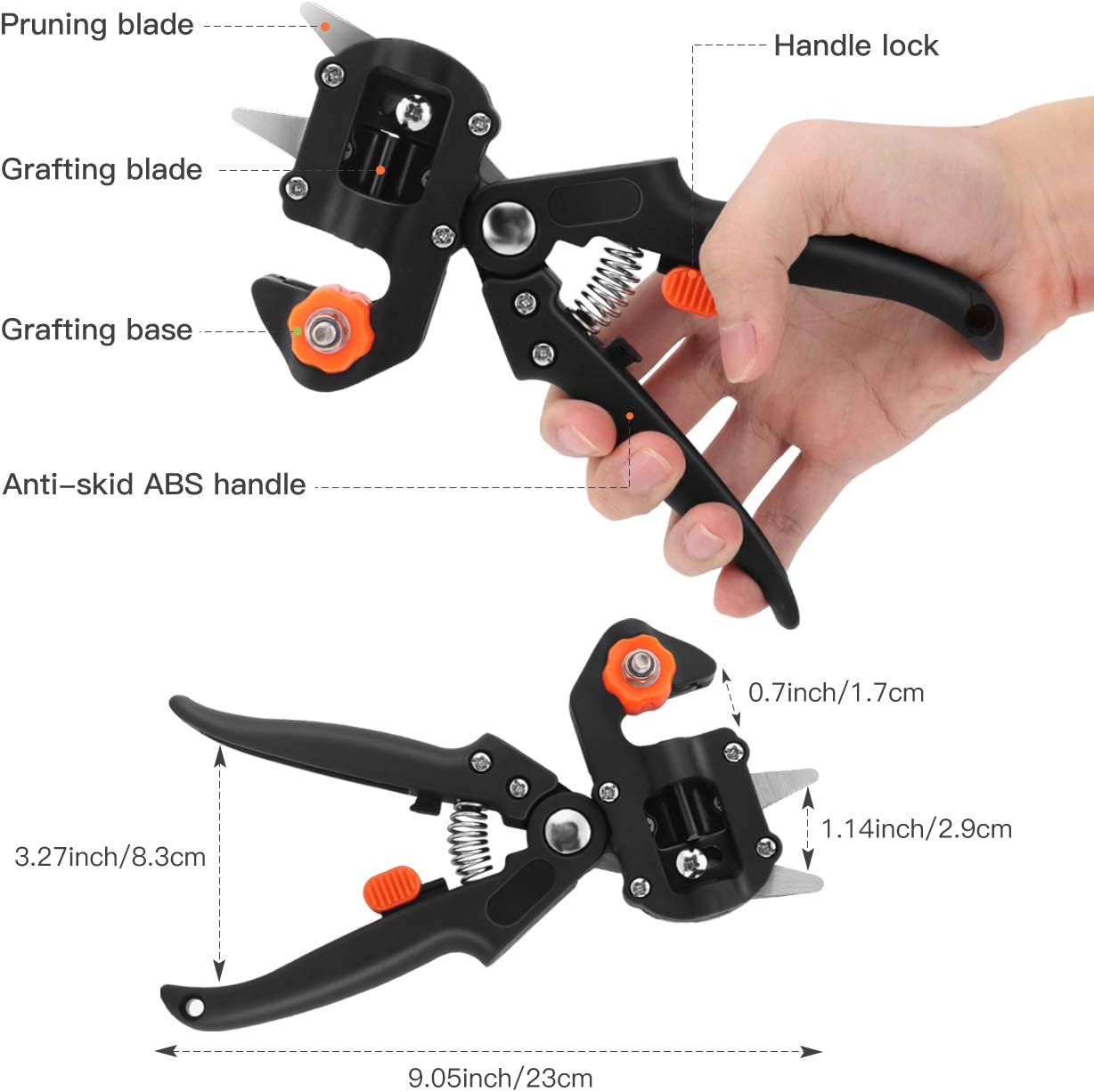 Housolution Tijera de Injertos Profesional 2 en 1,