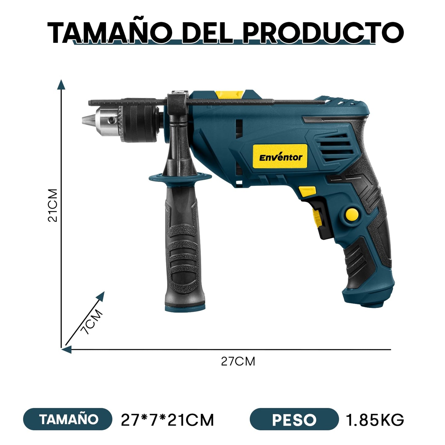 Enventor Taladro Percutor con Cable 900W.