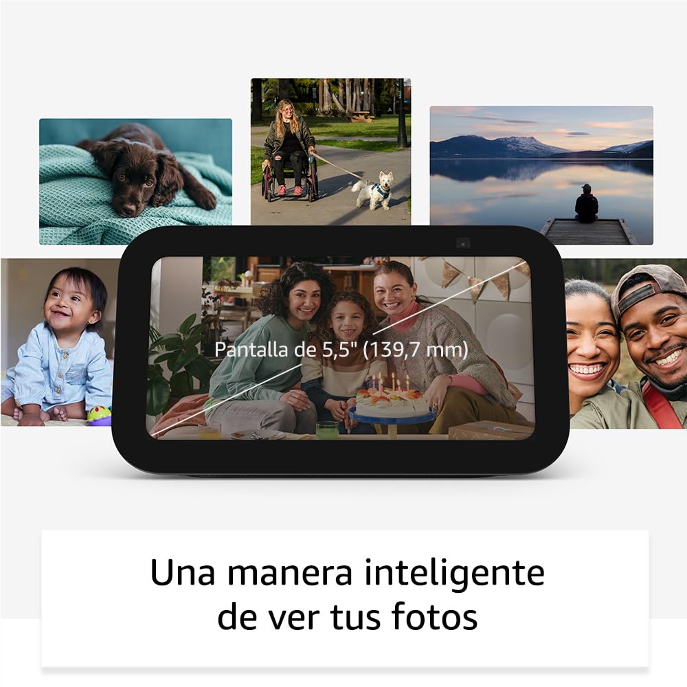 Echo Show 5 (Última generación). Pantalla táctil inteligente con Alexa, controlar tus dispositivos de Hogar